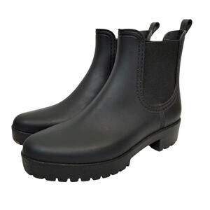 Jeffrey Campbell Women's Cloudy Rain Booties Chelsea Lug Sole Matte Black Size 9